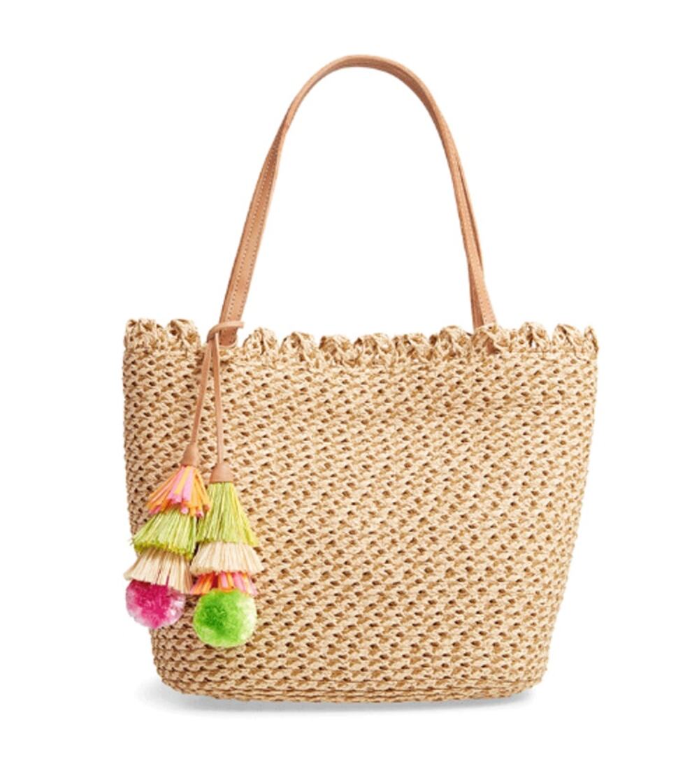Eric Javits Mita Squishee Tote Bag w/Charms